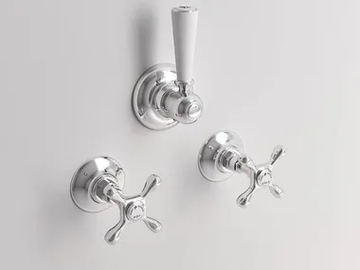 JAMES - 3 hole Recessed shower tap with individual rosettes by Park Avenue - view 2